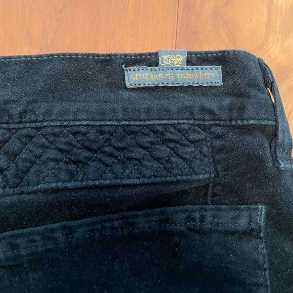 Black Citizens of Humanity Smooth Corduroy/Velvet Pants - Long 31" Inseam! - Picture 7 of 7